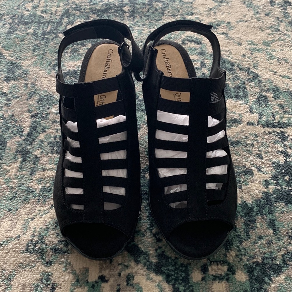 COPY - NWOT Croft&Barrow Black Strappy Heels